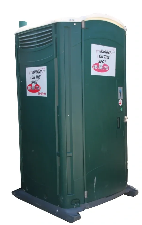 Small portable toilet in green color