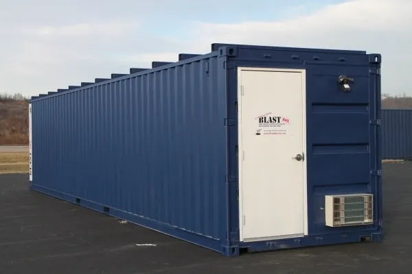 Outside view of a office container