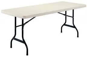 Folding table painted in white