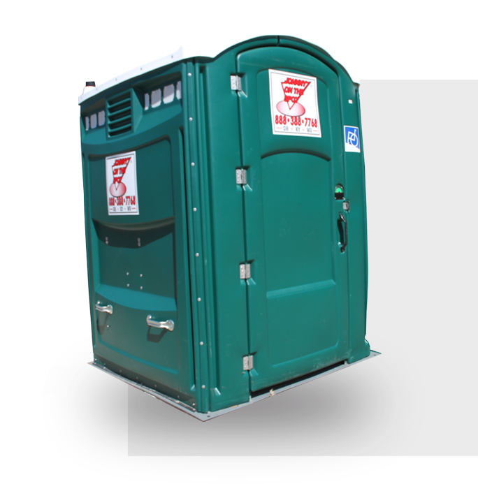 Portable toilet in green color