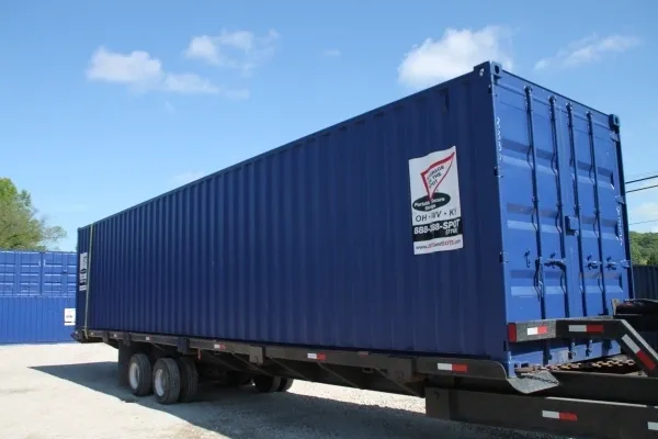 Resized storage container on a truck